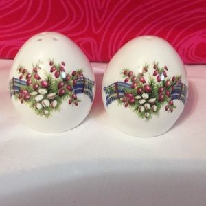 💚Vintage Salt and Pepper shakers, Sanford Fine Bone China.